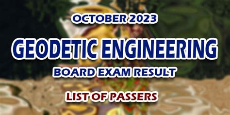 geodetic engineering result 2023